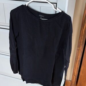 Talbots Black Ribbed Knit Sweater